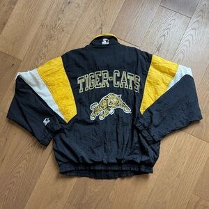 Starter Hamilton Tiger-Cats Vintage CFL 90s Jacket - Men’s L - Black & Yellow